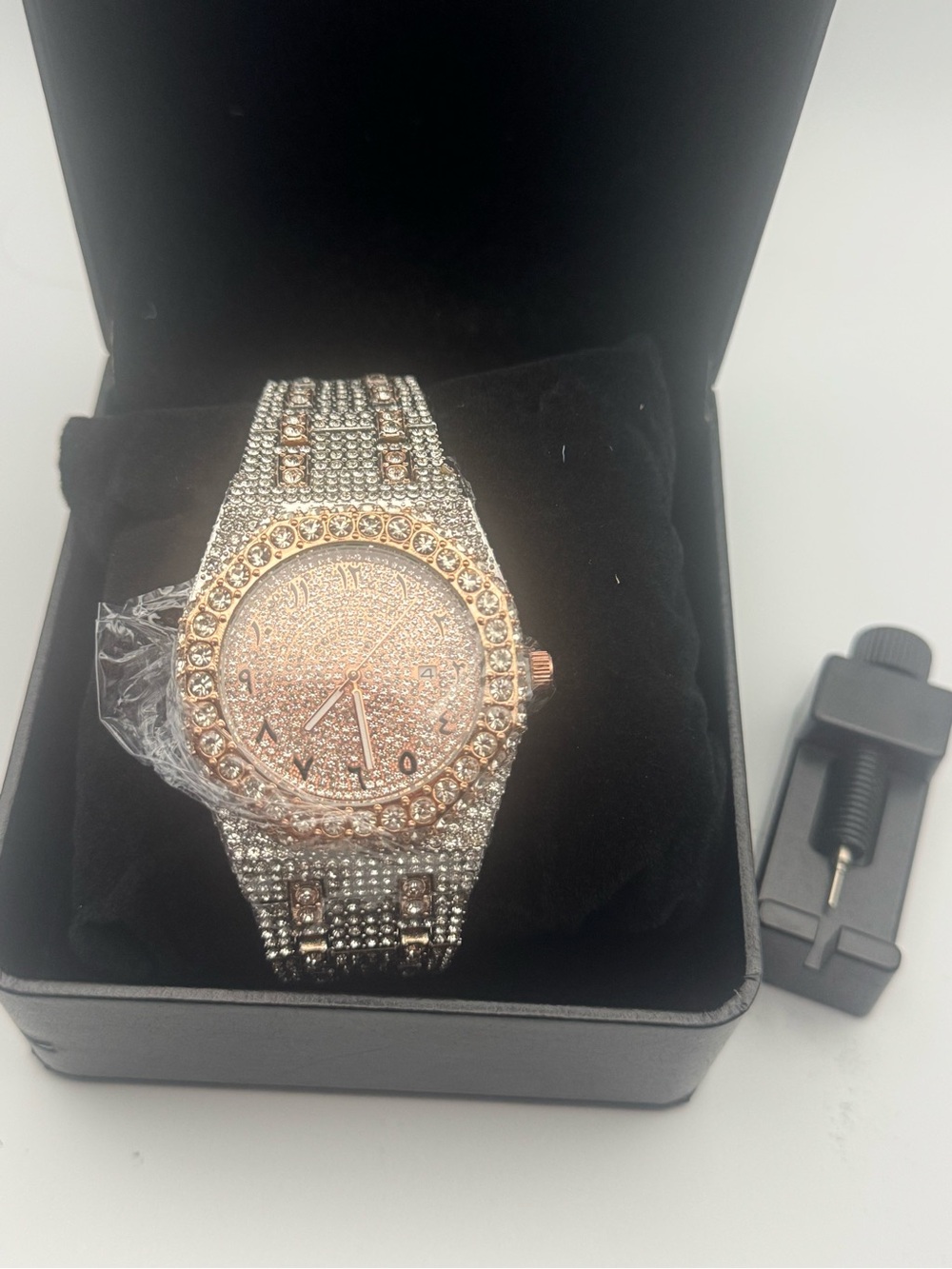 Rose Gold and Silver Crystal Women's Fashion Watch